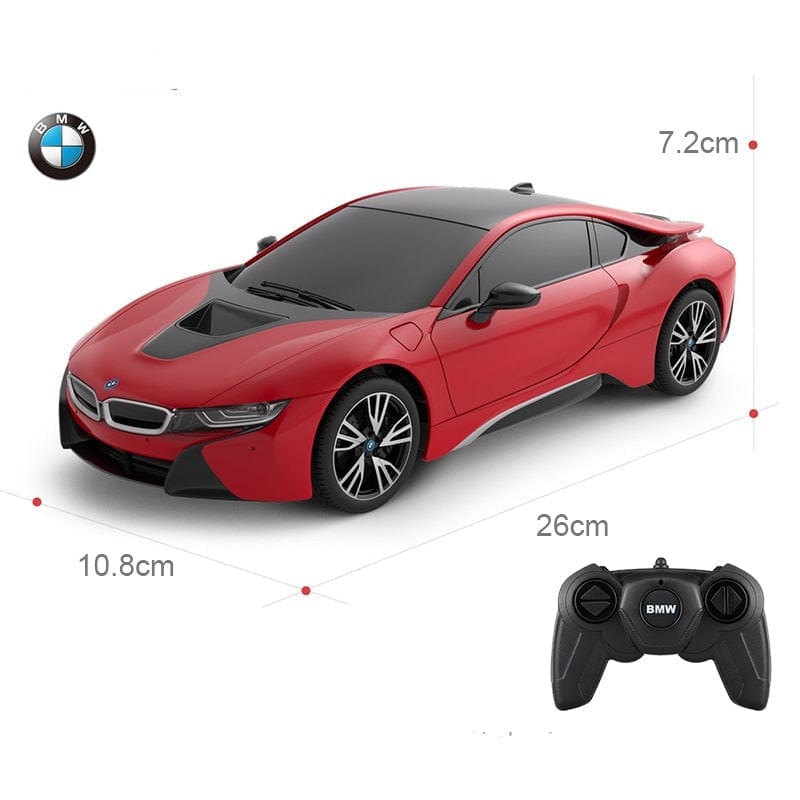SAMOCHOD-ZDALNIE-STEROWANY® BMW i8 Samochód zdalnie sterowany na płaską podłogę Czerwony