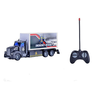 SAMOCHOD-ZDALNIE-STEROWANY® Duża ciężarówka Policyjna | Zabawka na dwór zdalnie sterowana Transportowa