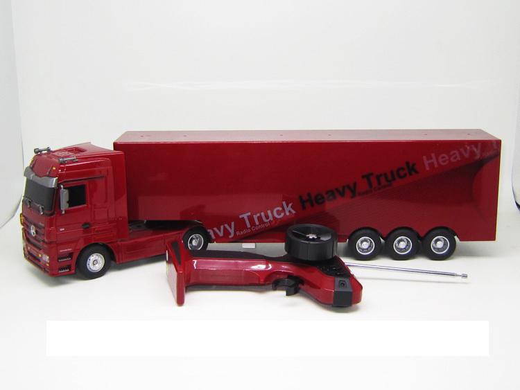 SAMOCHOD-ZDALNIE-STEROWANY® Duża zdalnie sterowana ciężarówka Transportowa Czerwona transportowa