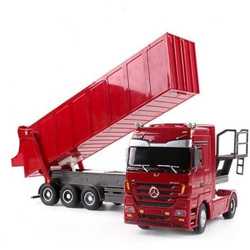 SAMOCHOD-ZDALNIE-STEROWANY® Duża zdalnie sterowana ciężarówka Transportowa Czerwona wywrotka