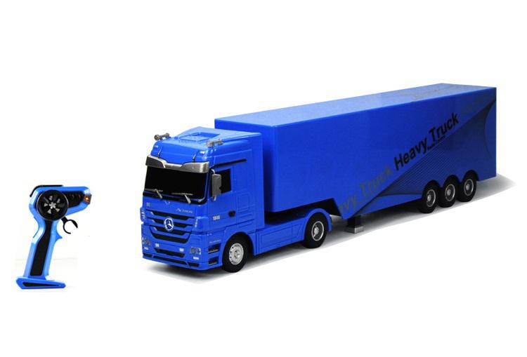 SAMOCHOD-ZDALNIE-STEROWANY® Duża zdalnie sterowana ciężarówka Transportowa Niebieska transportowa
