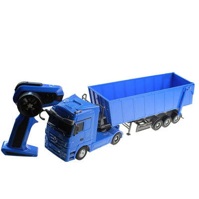 SAMOCHOD-ZDALNIE-STEROWANY® Duża zdalnie sterowana ciężarówka Transportowa Niebieska wywrotka
