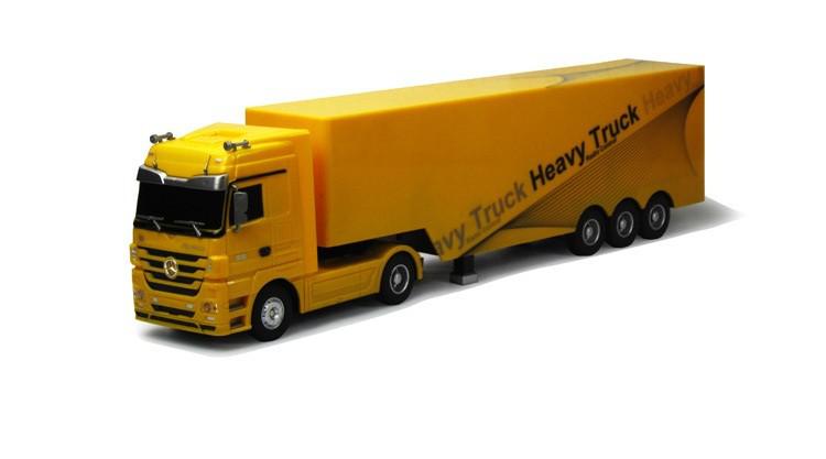 SAMOCHOD-ZDALNIE-STEROWANY® Duża zdalnie sterowana ciężarówka Transportowa Żółta transportowa
