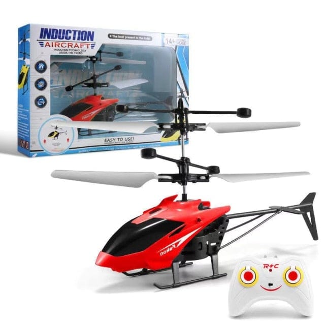 SAMOCHOD-ZDALNIE-STEROWANY® Helikopter zdalnie sterowany dla dzieci Czerwony
