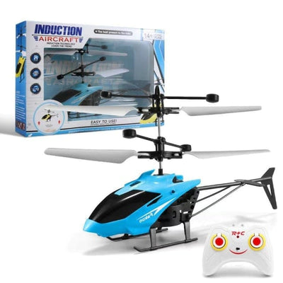 SAMOCHOD-ZDALNIE-STEROWANY® Helikopter zdalnie sterowany dla dzieci Niebieski