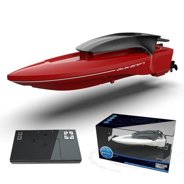 SAMOCHOD-ZDALNIE-STEROWANY® Mała łódź zdalnie sterowana | Zabawka Czerwony