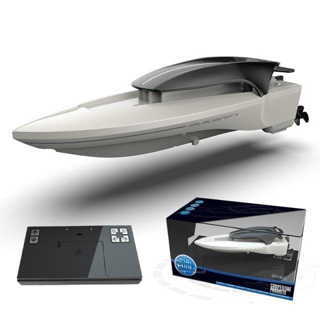 SAMOCHOD-ZDALNIE-STEROWANY® Mała łódź zdalnie sterowana | Zabawka Srebrny