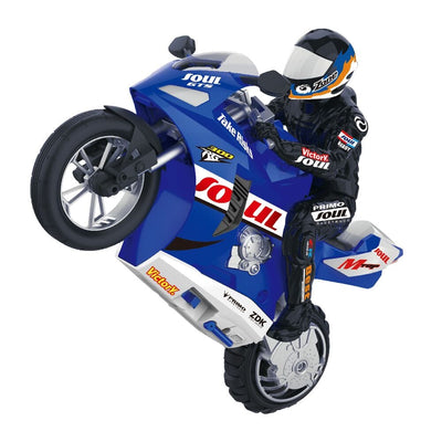 SAMOCHOD-ZDALNIE-STEROWANY® Motocykl kaskaderski zdalnie sterowany 35km/h Niebieski
