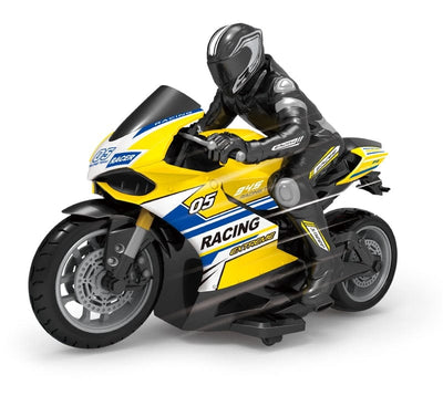 SAMOCHOD-ZDALNIE-STEROWANY® Motocykl zdalnie sterowany Żółty - Niebieski