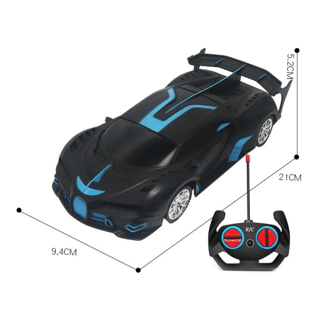 SAMOCHOD-ZDALNIE-STEROWANY® Samochód zdalnie sterowany dla 4-letnich chłopców Czarny Niebieski Bugatti
