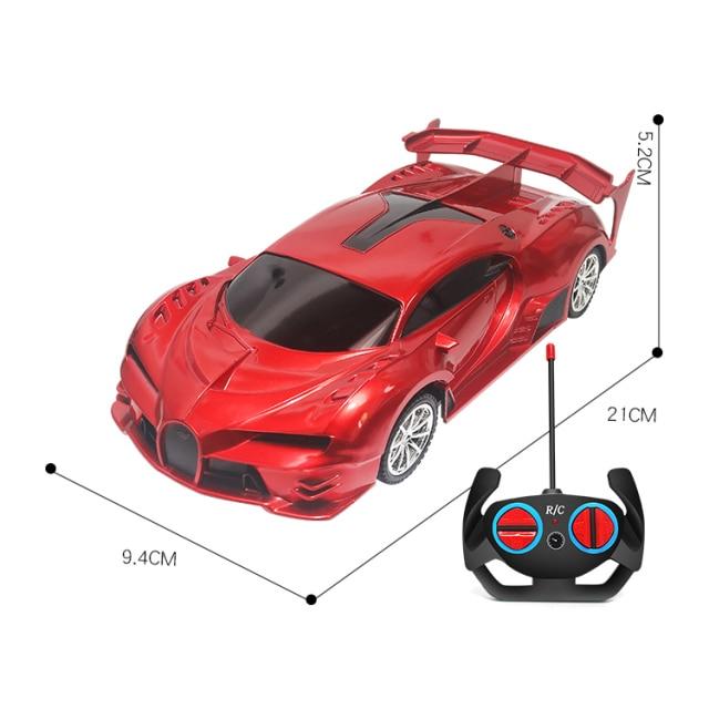SAMOCHOD-ZDALNIE-STEROWANY® Samochód zdalnie sterowany dla 4-letnich chłopców Czerwony Bugatti