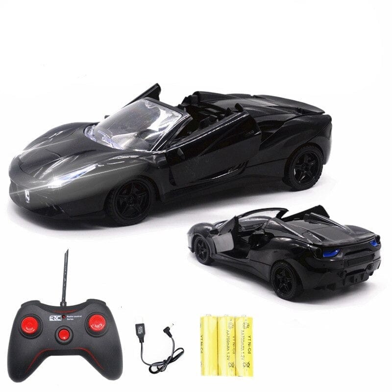 SAMOCHOD-ZDALNIE-STEROWANY® Zabawka elektryczna samochód zdalnie sterowany Ferrari Czarny