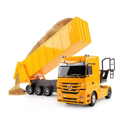 SAMOCHOD-ZDALNIE-STEROWANY® Zdalnie sterowana ciężarówka z wywrotką Żółty